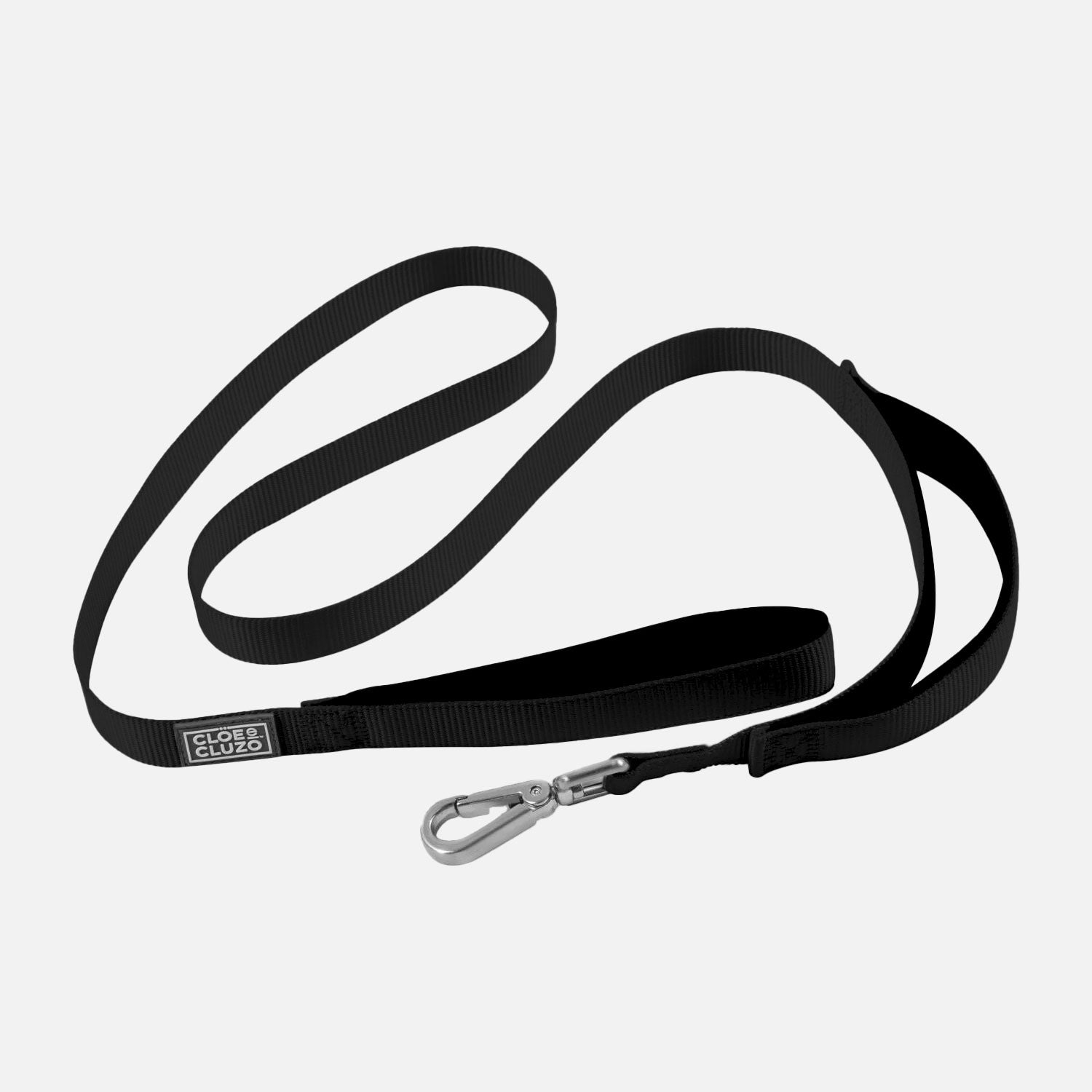 Laisse pour chien à double poignée, noire