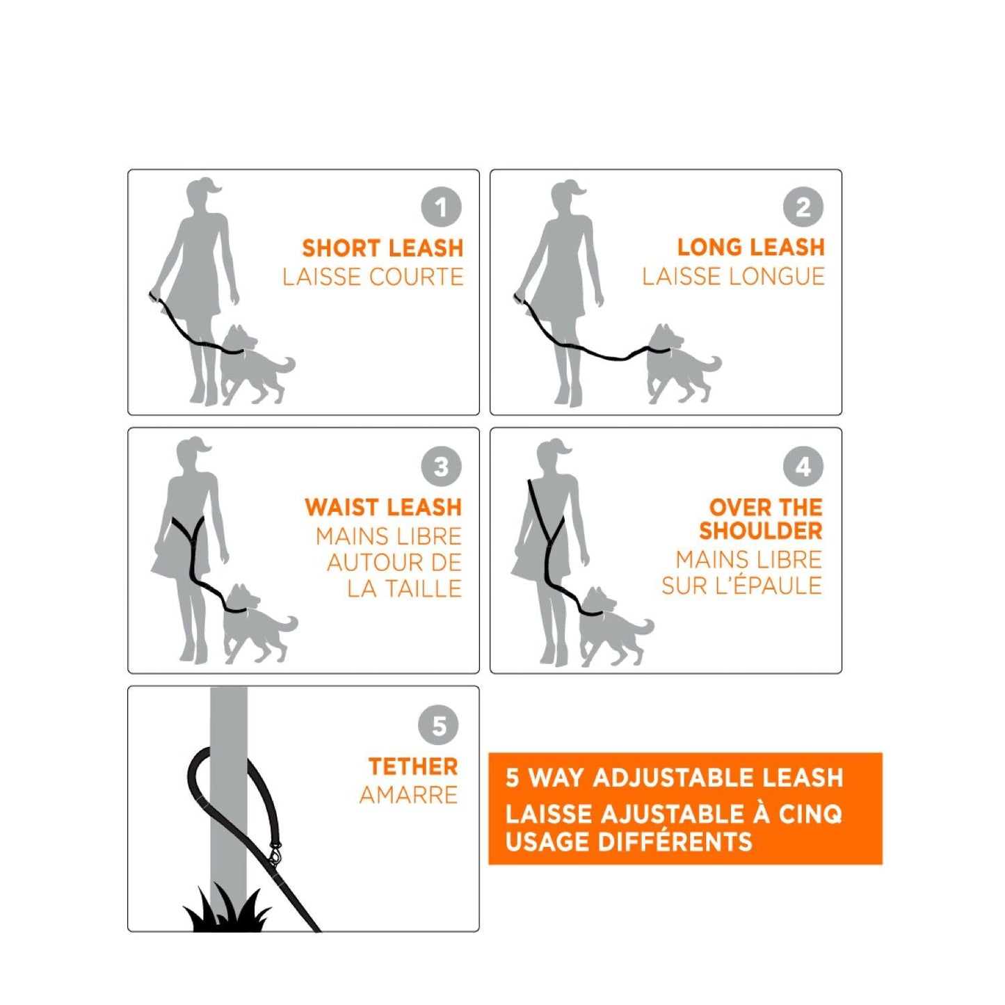 5 Way Adjustable Dog Leash