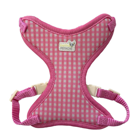Petite Pistache Adjustable Harness for Very Small Dogs, Plaid