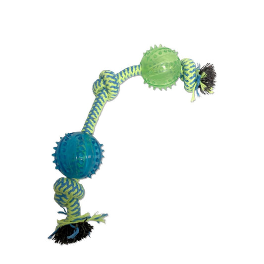 Dental Toy with Knotted Rope and Spike Balls for Dogs